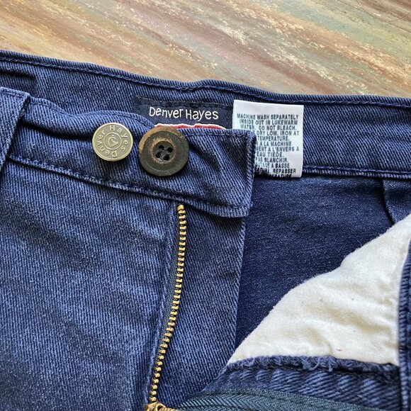 High Rise Bareback Jeans Vintage Made in Canada Denver Hayes Stretch Flat Front - Picture 3 of 8